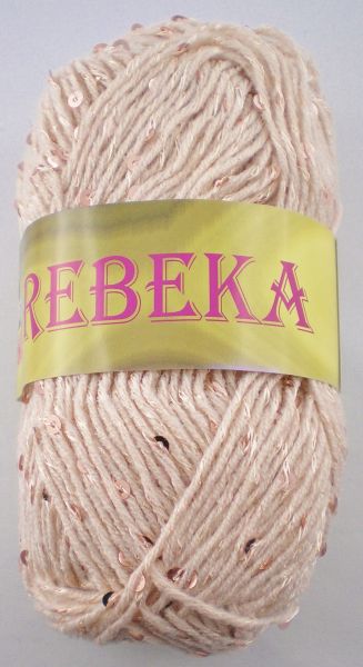 Vlnika Rebeka, 50g Sommergarn mit Pailletten Fb. 34 rosé-beige