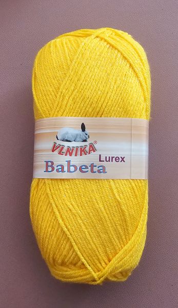 Vlnika Babeta Lurex, 100g Glitzergarn Fb. 219 gelb mit Glitzer