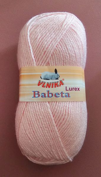 Vlnika Babeta Lurex, 100g Glitzergarn Fb. 218 hellrosa mit Glitzer