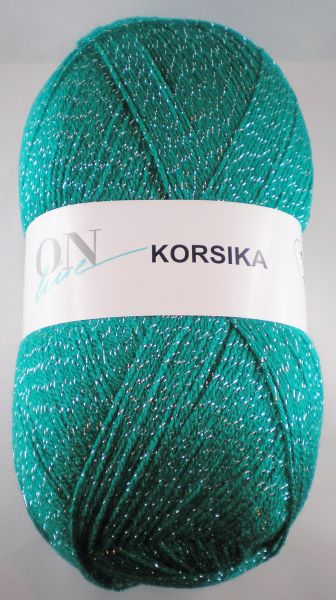 ONline Korsika, 350g Glitzergarn Fb. 0004 grün mit Glitzer