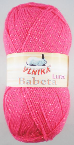 Vlnika Babeta Lurex, 100g Glitzergarn Fb. 210 koralle mit Glitzer