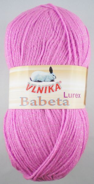 Vlnika Babeta Lurex, 100g Glitzergarn Fb. 9 bubblegum mit Glitzer