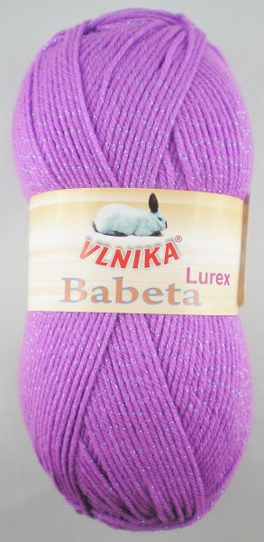 Vlnika Babeta Lurex, 100g Glitzergarn Fb. 89 flieder mit Glitzer