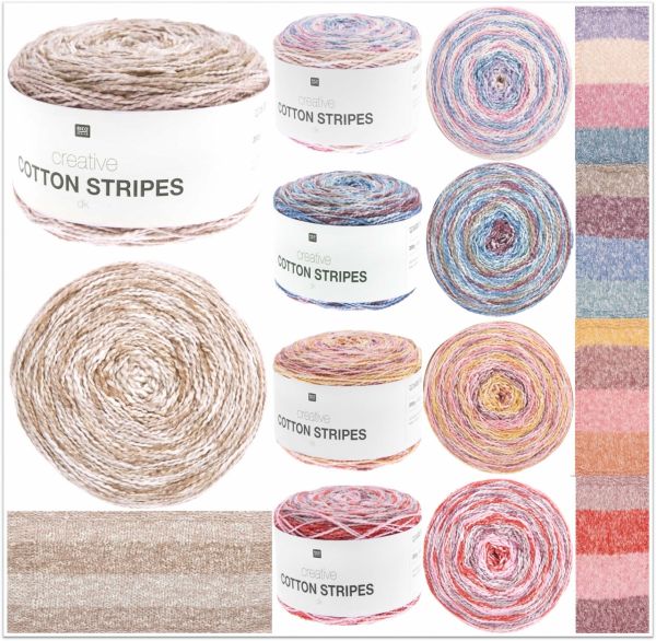 Rico Creative Cotton Stripes dk, 250g Farbverlaufsgarn