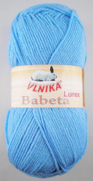 Vlnika Babeta Lurex, 100g Glitzergarn Fb. 209 himmelblau mit Glitzer