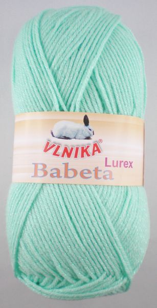 Vlnika Babeta Lurex, 100g Glitzergarn Fb. 205 mint mit Glitzer