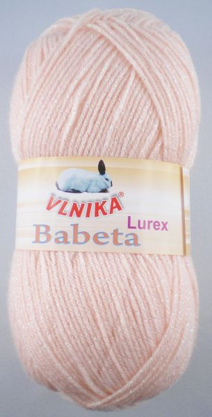 Vlnika Babeta Lurex, 100g Glitzergarn Fb. 6 puder mit Glitzer