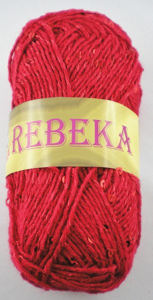 Vlnika Rebeka, 50g Sommergarn mit Pailletten Fb. 30 rot