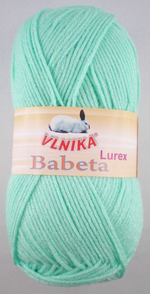 Vlnika Babeta Lurex, 100g Glitzergarn Fb. 27 mint mit Glitzer